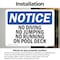 Signmission No Diving No Jumping No Running On Pool Deck, 7 in W x Rectangle, Vinyl Decal OS-2PACK-NS-D-57-L-14482 - alternate 3